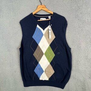 ALEX CANNON MENS NEW GOLF VEST BLUE SIZE XL